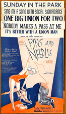 Five 1937 HAROLD ROME LABOR STAGE MUSICAL sheet music PINS AND NEEDLES [ILGWU]
