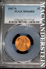 1947-S Lincoln Wheat Cent — photo from another recent sale