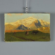 'Eugenio Spreafico' Quaudro Scorcio Montano Dipinto su Tela Firmato Originale