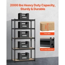 Storage Shelves 2000 lbs 5 Tier Garage Storage Shelving 16 D x 32 W x