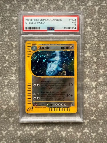 2003 Pokemon Aquapolis Steelix Holo PSA 7 Swirl #H23 *Read Description*
