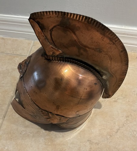 Roman Trojan Warrior Spartan Soldier Brass Costume Helmet