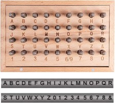 Iron Number Alphabet Punch Sets, 36pcs 1.5mm 1/16 inch Uppercase Alphabet A ...