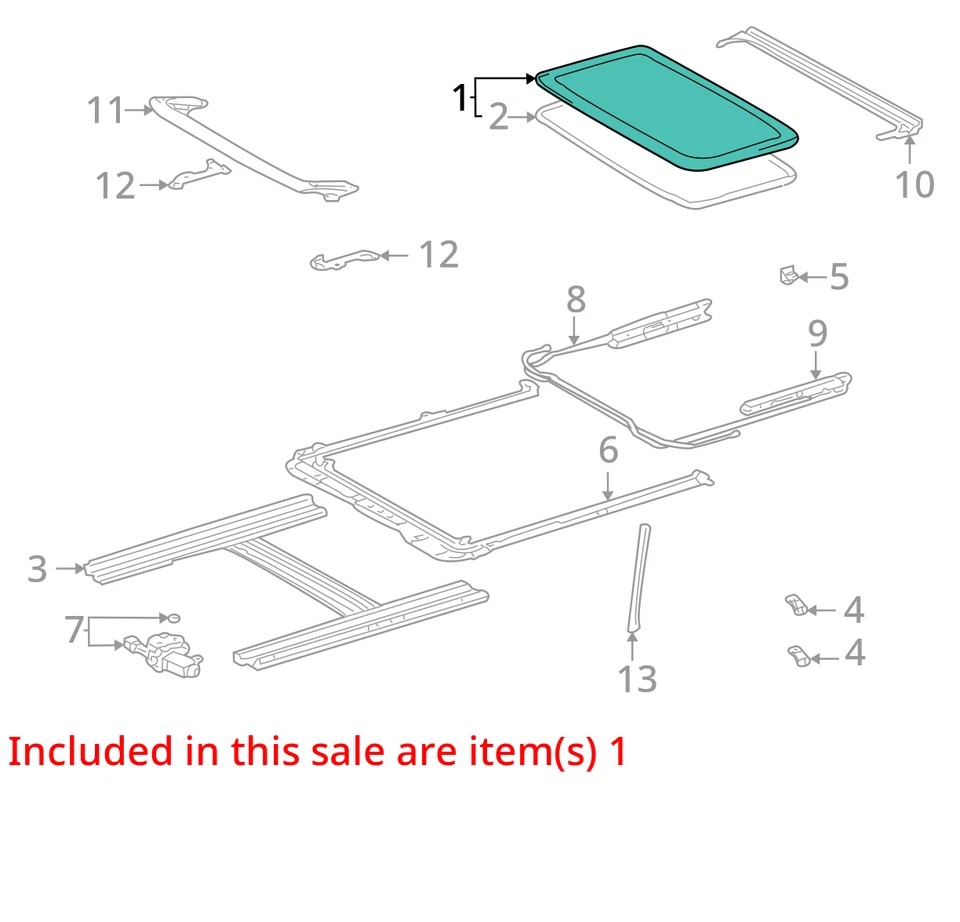 2003 - 2008 丰田矩阵太阳屋顶天窗玻璃工厂原始设备制造商 — 第 3/4 张图片