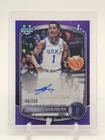 CALEB FOSTER 2025-26 BOWMAN CHROME U 1ST PURPLE REFRACTOR AUTO /250 Q4186