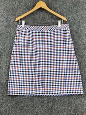 Talbots Gingham Plaid A-Line Skirt In Red, Blue, Black White Classic Americana