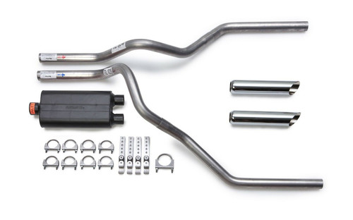 Ford F150 F250 09-19 Flowmaster 50 DeltaFlow Muffler Dual Exhaust Kit Chrome Tip - Picture 1 of 4
