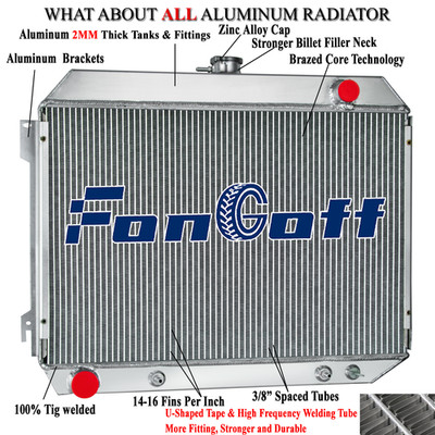 3-Row Radiator For 68-72 Dodge Charger Coronet Plymouth Satellite Road Runner