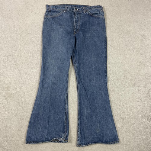 Vintage Levis 646 Jeans Mens 36x30 Flare Bootcut Orange Tab Denim 70s 646 0217