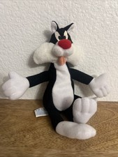Sylvester the Black  White Cat Plush Bean Bag Looney Tunes 7  Applause Toy