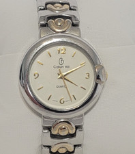 Calvin Hill Ladies Watch Two Tone Gold Silver Quartz Dress NEW BATTERY RUNS 33mm