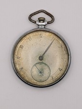 Vintage Pocket Watch Molnija 3602 ChK-6 Soviet USSR For Parts Or Repair