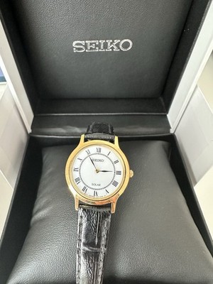 seiko solar damenuhr Leder Croc Wie Neu