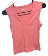 Old Navy Womens Pink Ribbed Knit V-Neck Sleev...