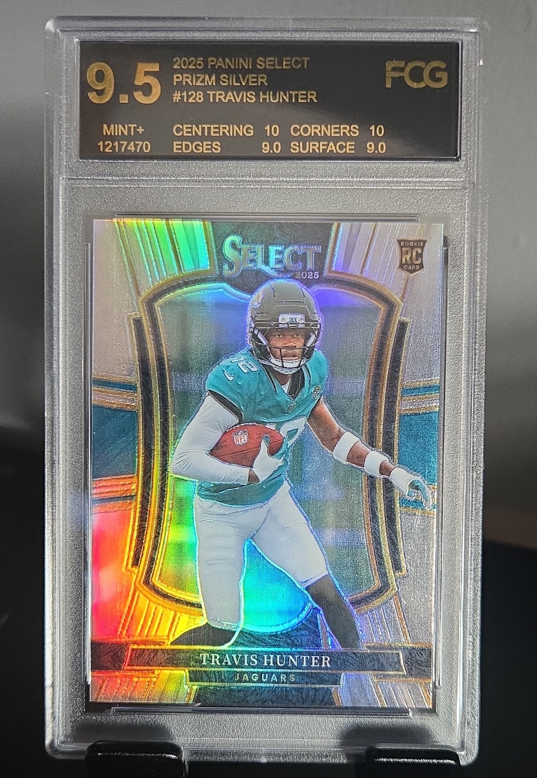 2025 Panini Select - Premier Level Travis Hunter #128 Silver Prizm (RC)