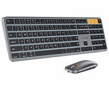 Backlit Bluetooth Keyboard and Mouse for Mac KM100-A Full Size Wireless Keybo...