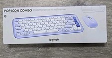 Logitech POP ICON Combo, Bluetooth Keyboard and Mouse Combo - Lilac FREE SHIP