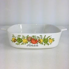 Vintage Corning ware LEchalote 1 Liter Spice of Life Casserole Dish A-1-B No Lid