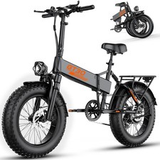 ASKGO Folding Electric Bike for Adults 20" x 4" Fat Tire Ebike 48V 13AH 80 MiLES