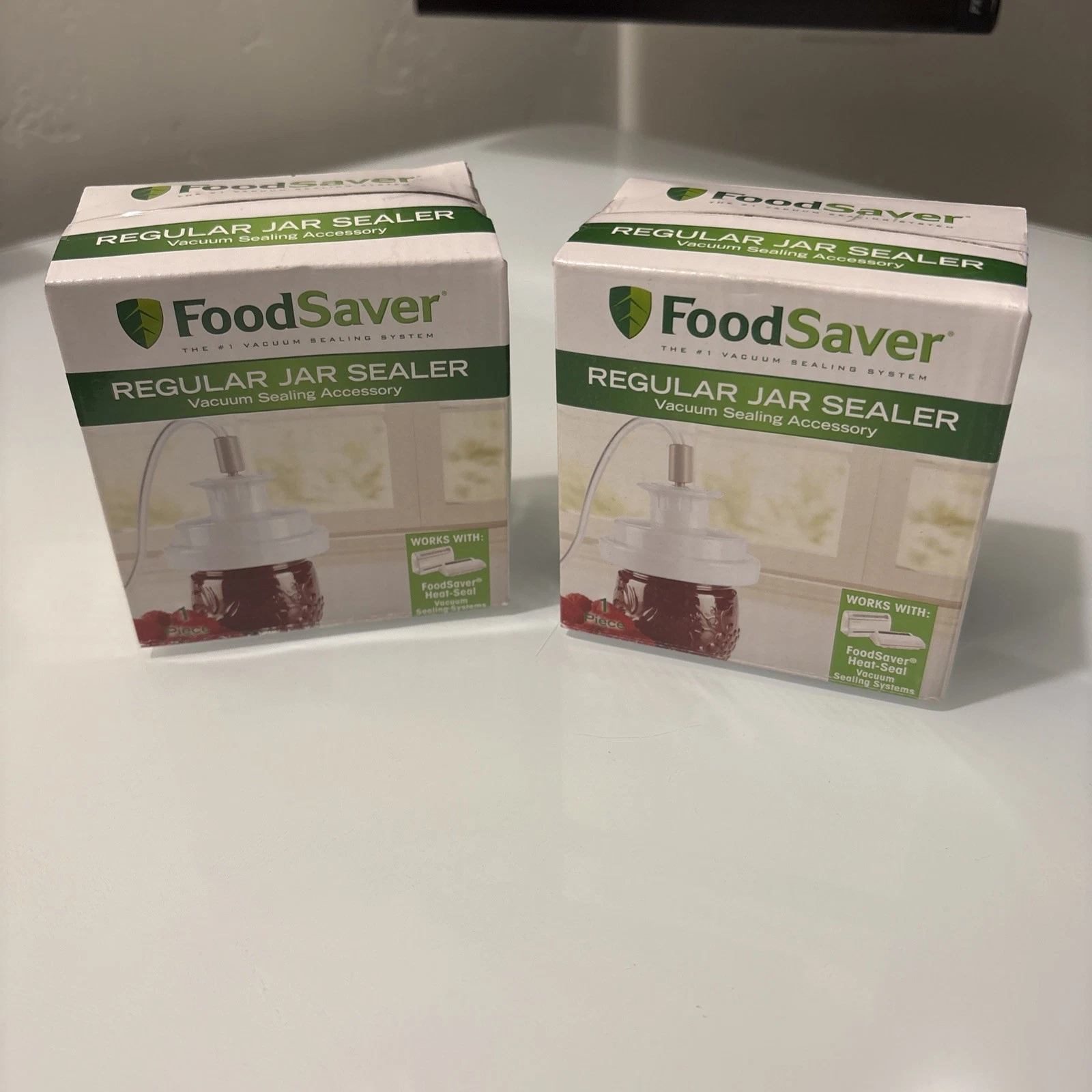 FoodSaver REGULAR JAR Sealer Vacuum Sealing Canning Accessory NEW 2 Pack