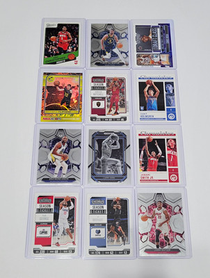 12 Card NBA Lot Haliburton Morant Bird Holmgren RC Amen Thompson Mosaic Prizm