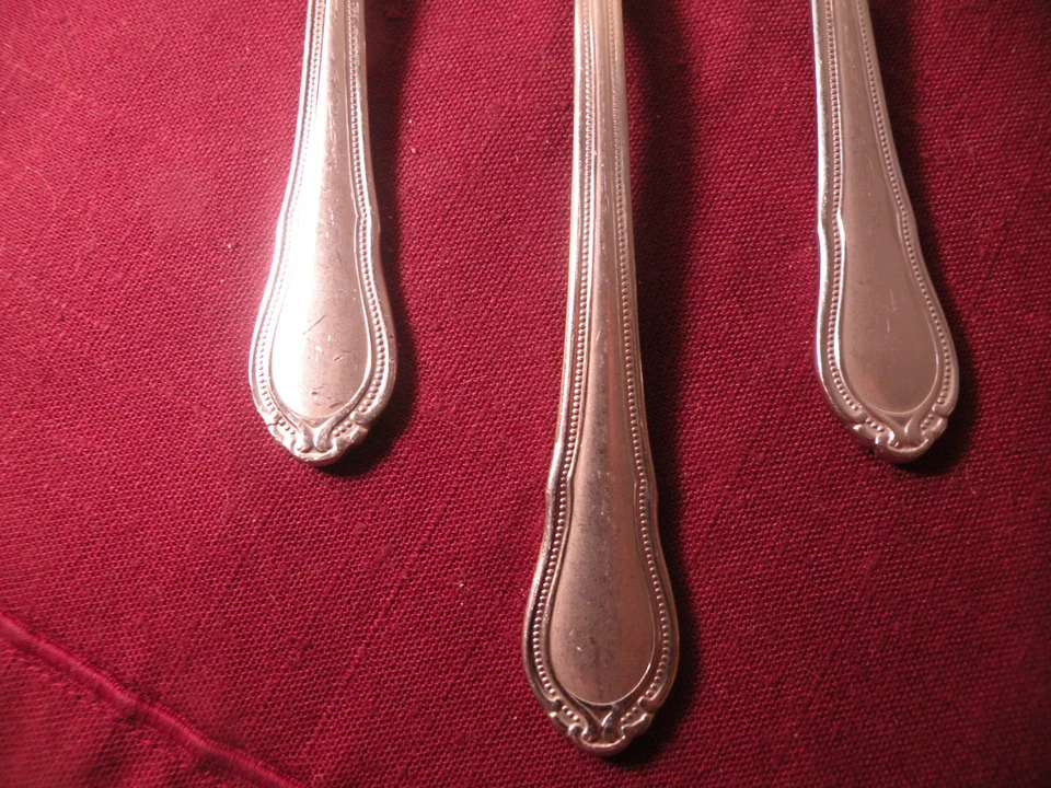 Set Of 3 Teaspoons Hampton Lauren 18/10 Stainless Flatware 6 3/8" - Image 3 of 4