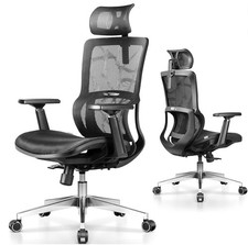 mfavour Ergonomic Mesh Office Chair - Adjustable Support, 150kg Capacity