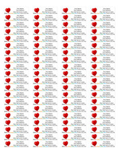 160 Personalized Address Labels Valentine Heart Custom Stickers Free Ship