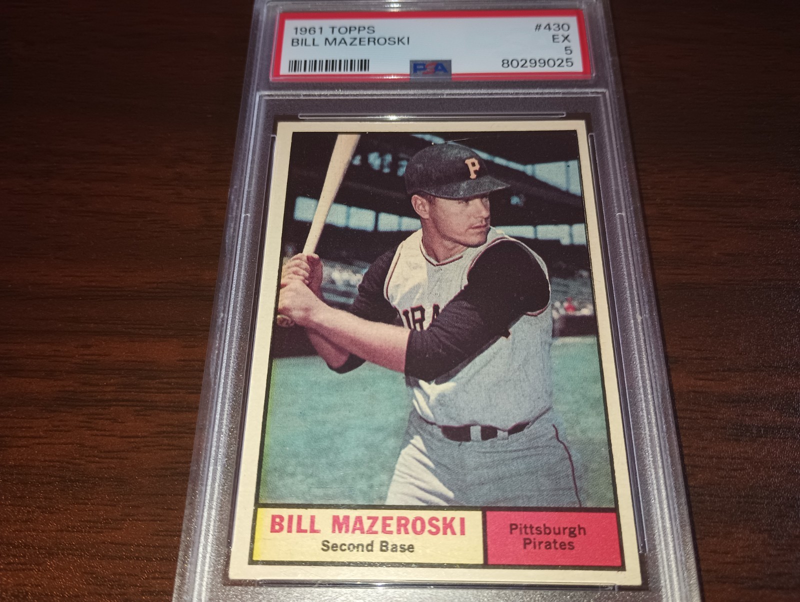 1961 Topps Baseball #430 Bill Mazeroski PSA 5 EX Pittsburgh Pirates HOF