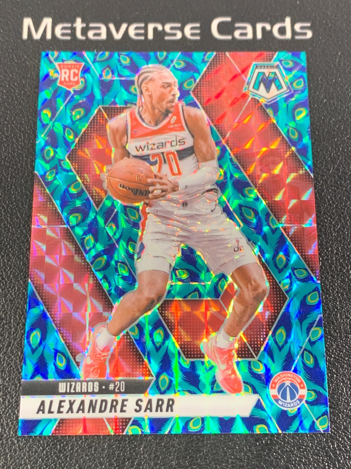 2024-25 Panini Mosaic Alexandre Sarr RC Base Peacock SSP #216