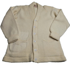 Vintage 50s Princeton Collegiate Varsity Wool Cardigan Letterman Sweater Sz S