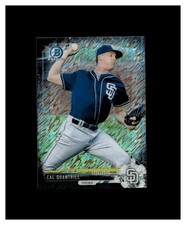 2017 Bowman Chrome Mini Prospects Black Shimmer Refractor Cal Quantrill /100