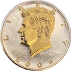 DANBURY MINT 2006-D KENNEDY HALF DOLLAR COLLECTION-LAYERED 24 K Gold .999 SILVER