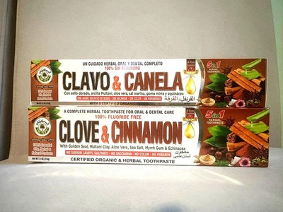 CLOVE & CINNAMON ORGANIC TOOTHPASTE - AL RIYAN 100%Natural Orignal Fluoride free