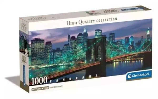 Puzzle 1000 Panorama Brooklyn Bridge - Clementoni-image