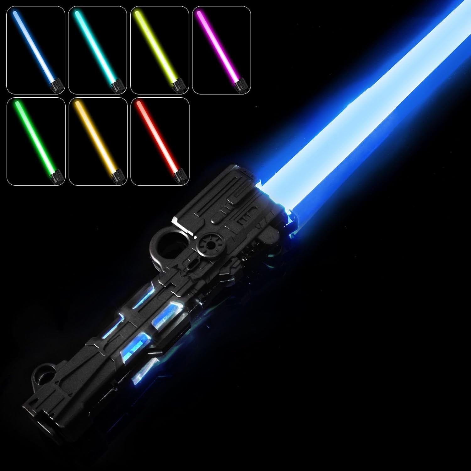 Lightsaber for Kids, 7 Color Rechargeable Light Up Saber with FX Sound & Type...