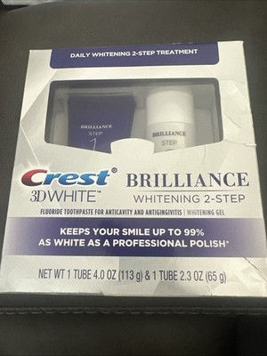 Crest 3D White Brilliance Daily Cleansing Toothpaste Whitening Gel System New
