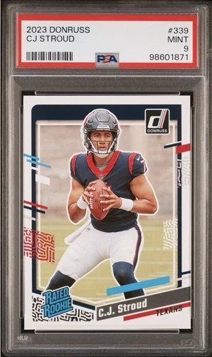 2023 Donruss CJ Stroud Rookie RC #339 PSA 9 Mint Houston Texans