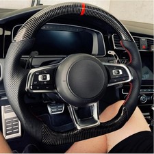 Pureyeman Carbon Fiber Steering Wheel For Vw Mk7 Mk 7.5 Golf Gti 2013-2020 Pureyeman Carbon Fiber Steering Wheel For Vw Mk7 Mk 7.5 Golf Gti 2013-2020