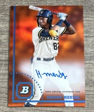 2022 Bowman Heritage Hendry Mendez Chrome Prospect Auto Orange Refractor /25 SP