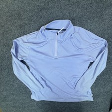 Nike Golf Top Mens Large Light Purple Pinstri...
