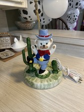 VTG Betlar Baby Kids Lamp Sheriff Cowboy Teddy Bear Standing Cactus New 15.5in