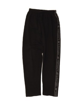 CHAMPION Mens Graphic Tracksuit Trousers XS  Black DX79