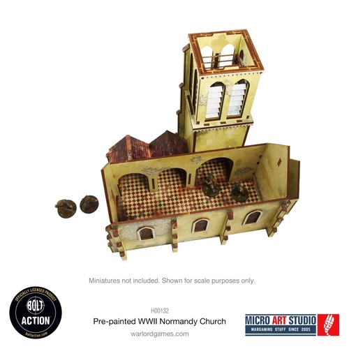 Micro Art Studio: WW2 Normandy Church HDF Prepainted Terrain - Picture 4 of 7
