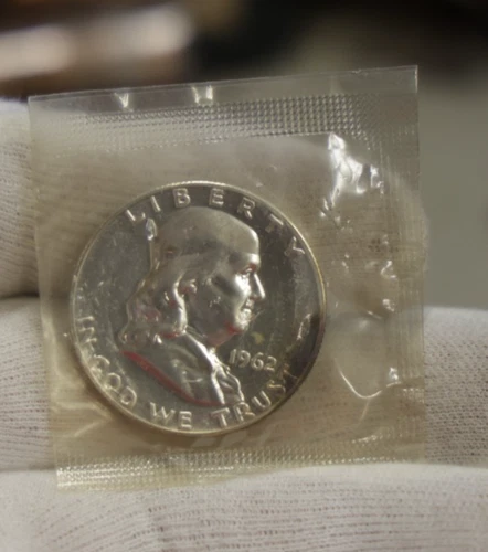 1962 US Franklin 50C Proof (Sealed Original Cello)