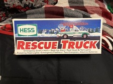 Hess Rescue Truck – Lights, Siren & Ladder – Classic Holiday Toy – In Box