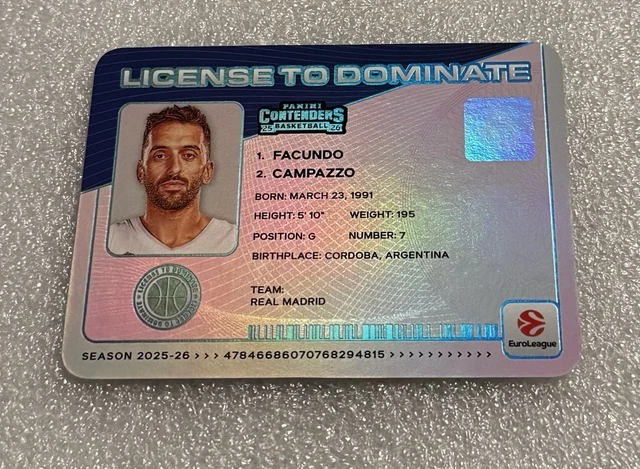 Facundo Campazzo 2025-26 Euroleague Contenders LICENSE TO DOMINATE Case Hit