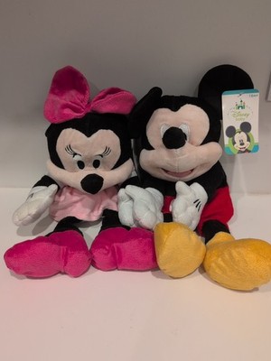Disney Minnie & Mickey Mouse Hand Puppet Plush  Toy Kindergarten Bedtime Story