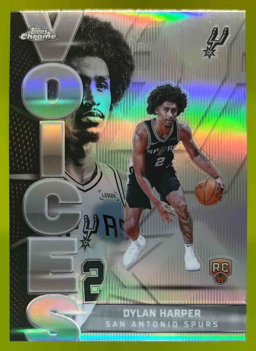 2025-26 Topps Chrome Dylan Harper Voices Refractor #VS-7 RC San Antonio Spurs
