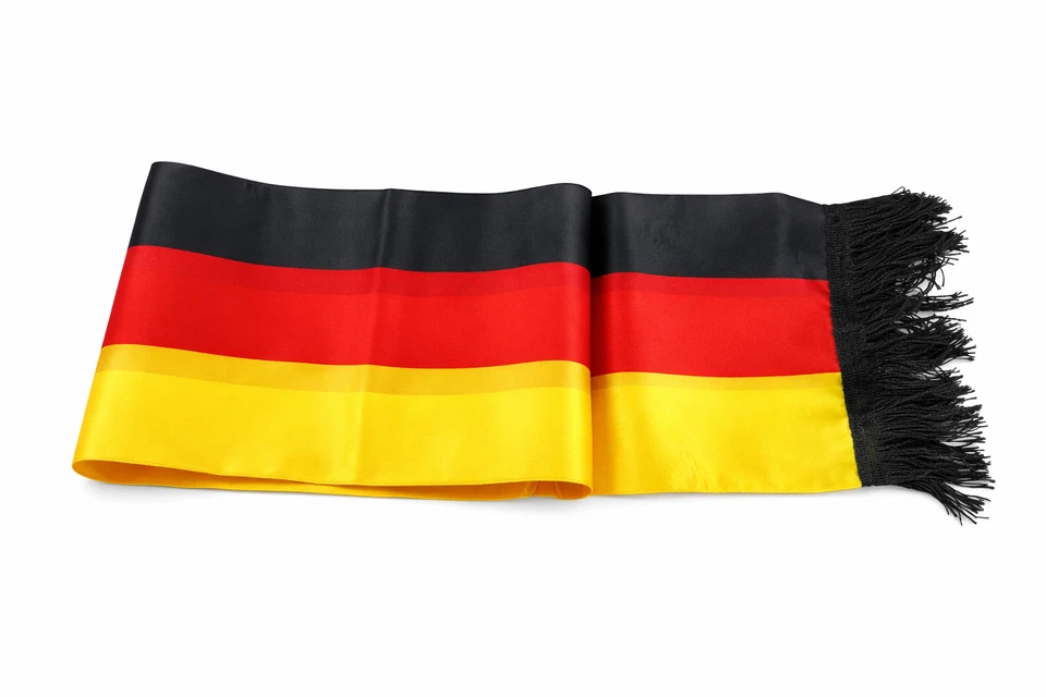 Écharpe Polyester Supporters Football Allemagne Beta Service GmbH Noir Rouge Or - Photo 1/1